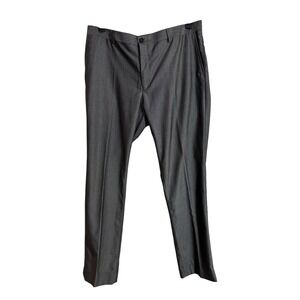 Blackberrys Mens Grey Micro Pattern Dress Pants Trousers Size 38 NL-TRUMP